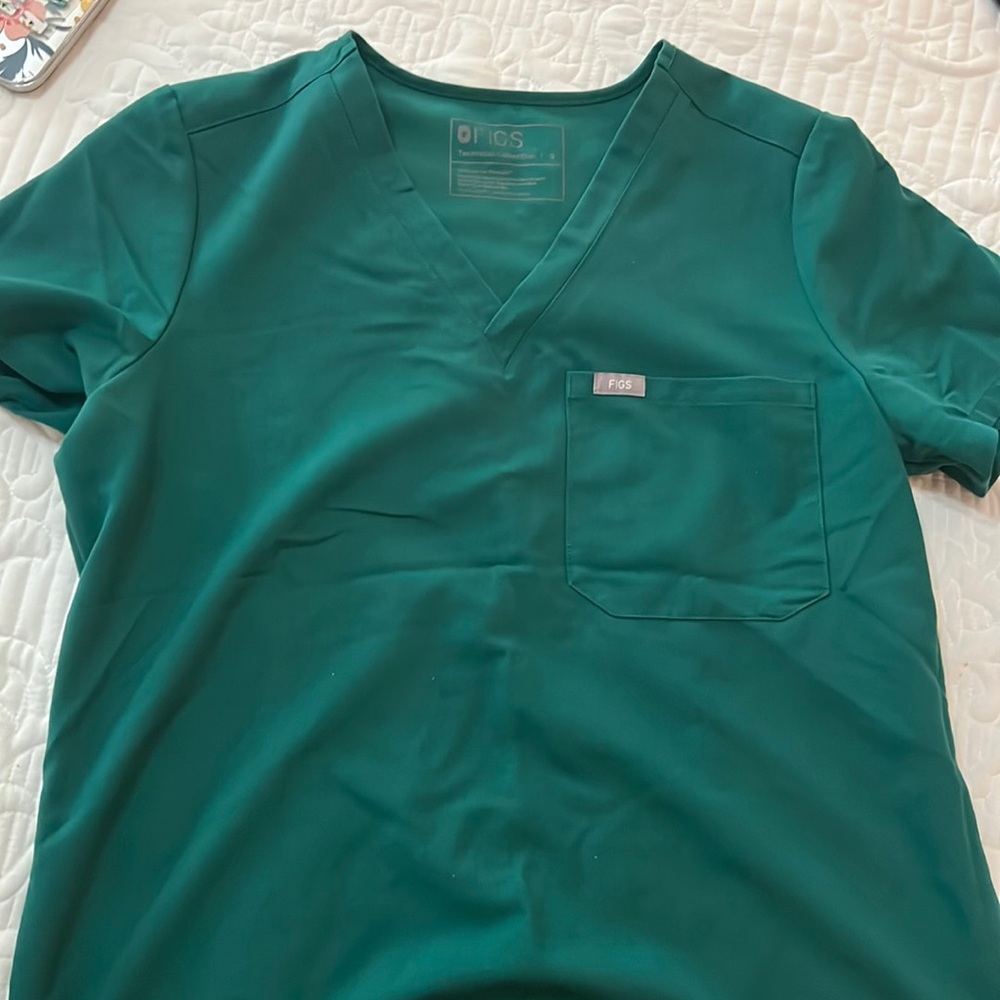 Wear Figs Hunter Green Catarina Top S
